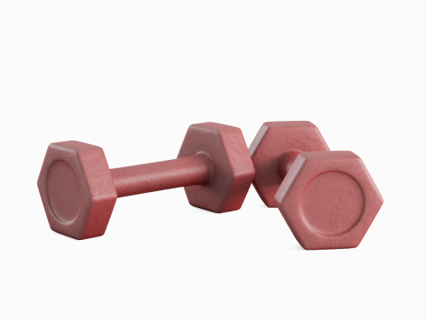 Small Rubber Dumbell 03 3Dモデル