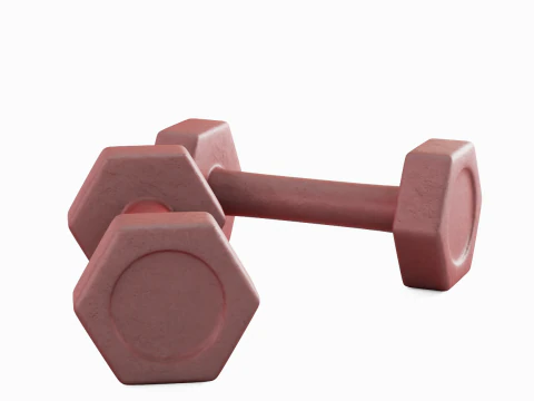Small Rubber Dumbell 03 3D Model