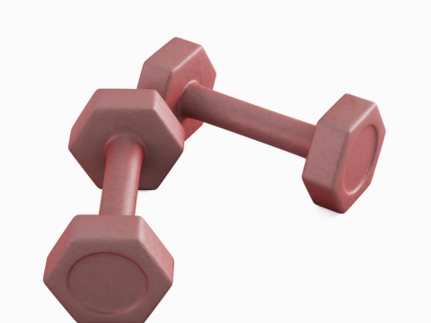 Small Rubber Dumbell 03 3Dモデル