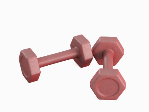 Small Rubber Dumbell 03 3Dモデル