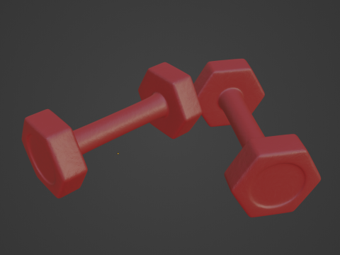 Small Rubber Dumbell 03 3Dモデル