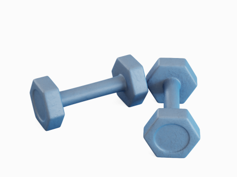 Small Rubber Dumbell 04 Modèle 3D