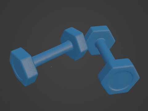 Small Rubber Dumbell 04 Modèle 3D