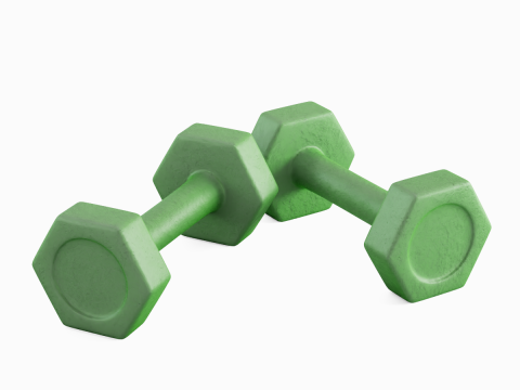Small Rubber Dumbell 05 3Dモデル