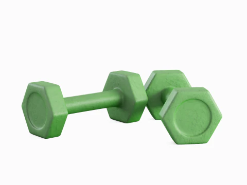 Small Rubber Dumbell 05 3D Model