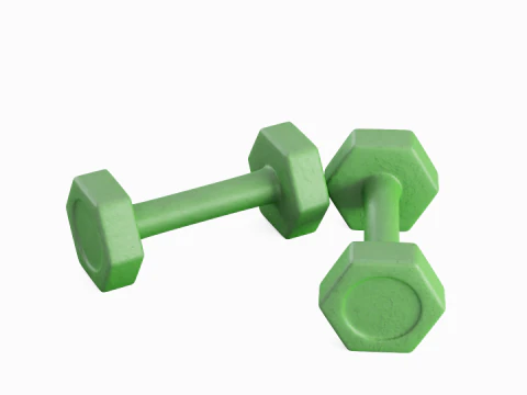 Small Rubber Dumbell 05 3D Model