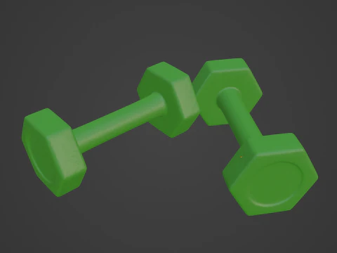 Small Rubber Dumbell 05 3D Model
