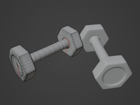 Small Rubber Dumbell 05 3Dモデル