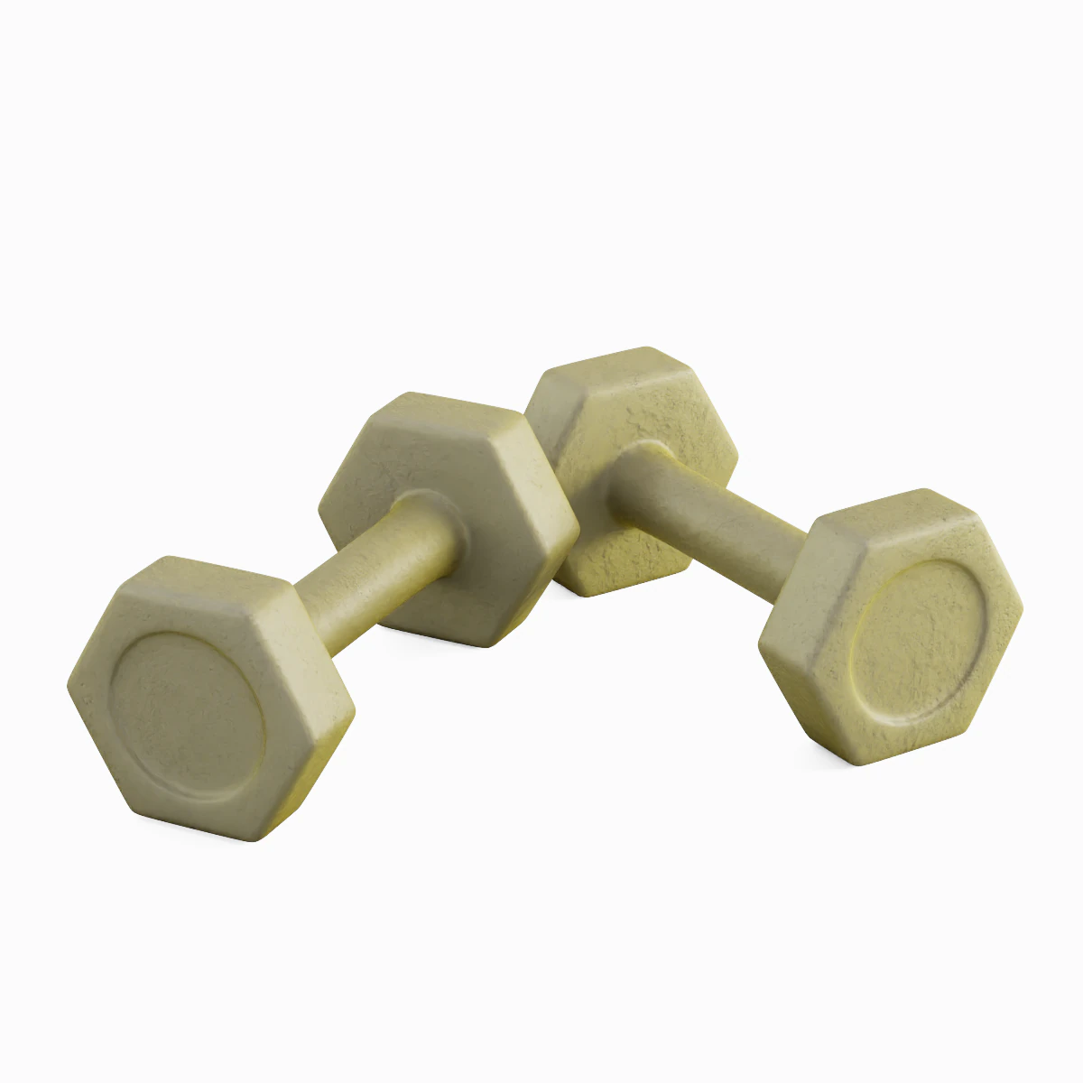 Small Rubber Dumbell 06 3D Model .c4d .max .obj .3ds .fbx .stl .blend 