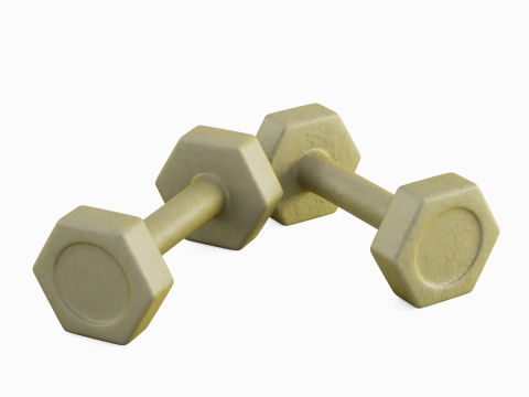 Small Rubber Dumbell 06 3Dモデル