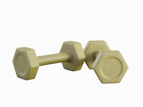 Small Rubber Dumbell 06 3Dモデル