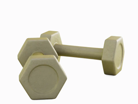 Small Rubber Dumbell 06 3D Model