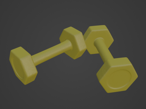 Small Rubber Dumbell 06 3Dモデル