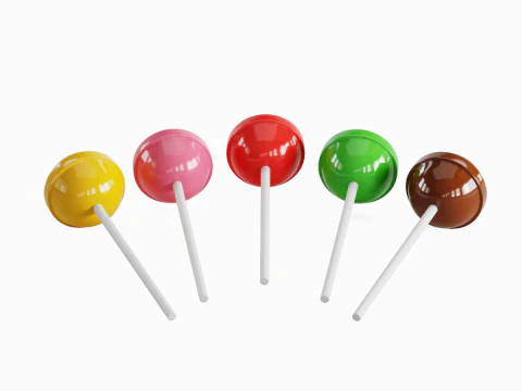 Simple Lolipops 3D Model