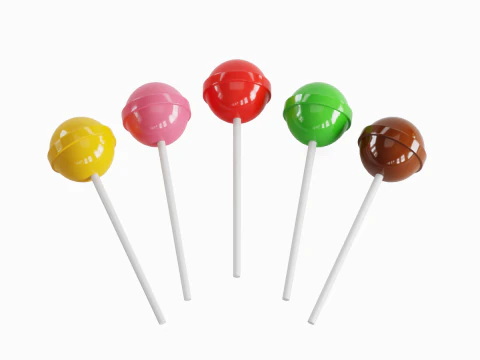 Simple Lolipops 3D Model
