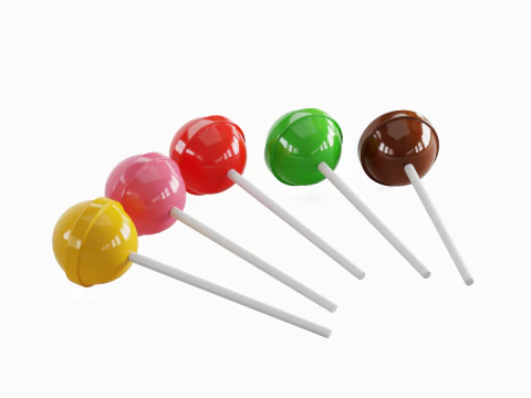 Simple Lolipops 3D Model