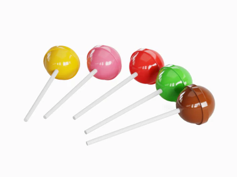 Simple Lolipops 3D Model