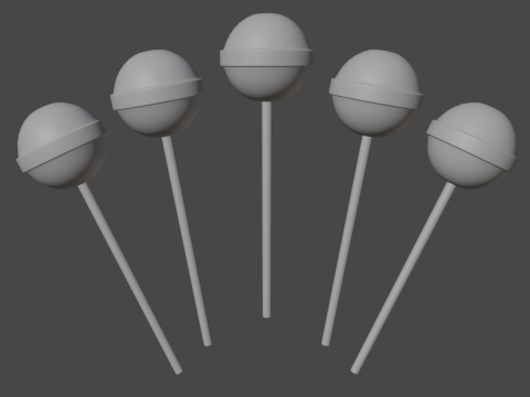 Simple Lolipops 3Dモデル