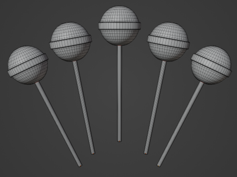Simple Lolipops 3Dモデル