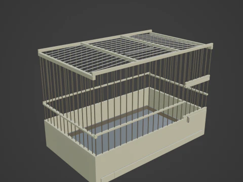 Small Birdcage 01 3D Model
