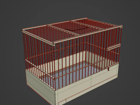 Small Birdcage 01 3D Model