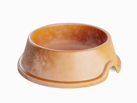 Used Metal Dog Bowl 01 3Dモデル
