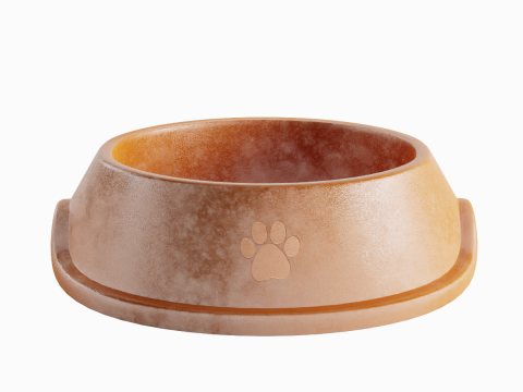 Used Metal Dog Bowl 01 Modello 3D