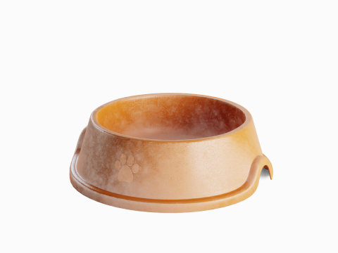 Used Metal Dog Bowl 01 Modello 3D
