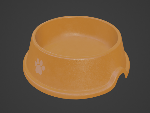 Used Metal Dog Bowl 01 Modello 3D
