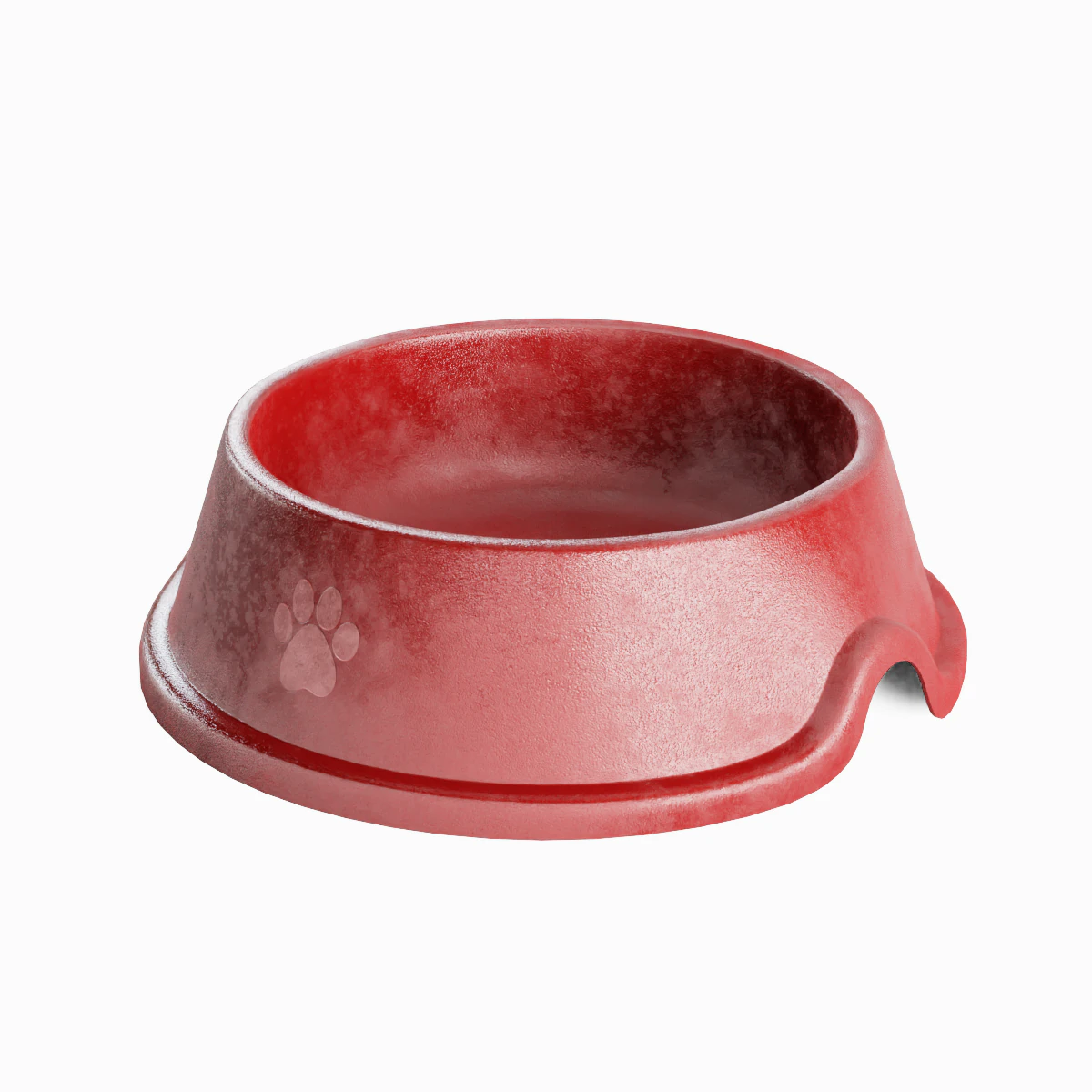 Used Metal Dog Bowl 02 3D Model .c4d .max .obj .3ds .fbx .stl .blend