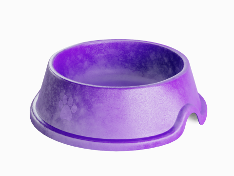 Used Metal Dog Bowl 03 3Dモデル