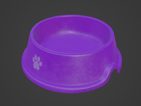 Used Metal Dog Bowl 03 Modelo 3D