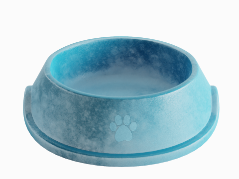 Used Metal Dog Bowl 04 3Dモデル