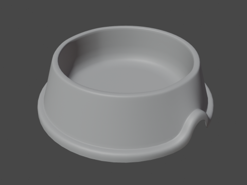 Used Metal Dog Bowl 04 3Dモデル