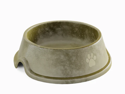 Used Metal Dog Bowl 05 3D Model