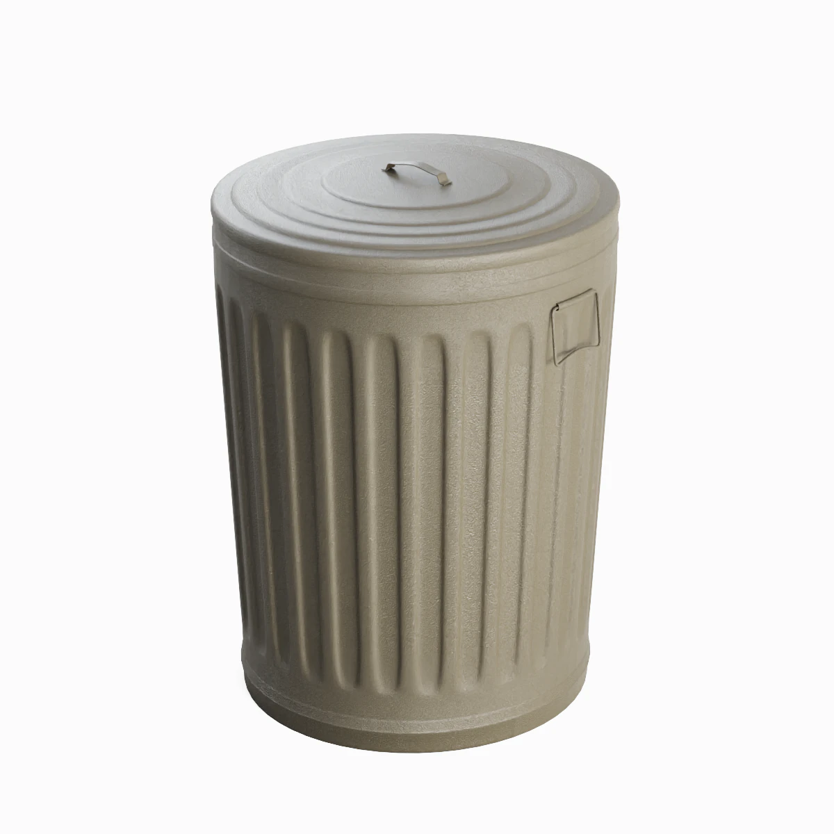 Steel Trash Can 01 3D Model .c4d .max .obj .3ds .fbx .stl .blend 
