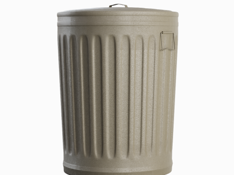 Steel Trash Can 01 Modelo 3D
