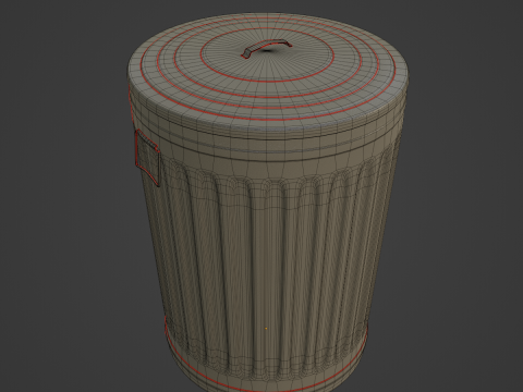 Steel Trash Can 01 Modelo 3D