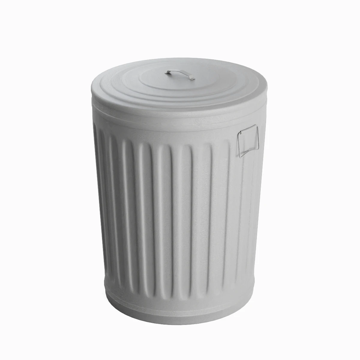 Steel Trash Can 02 3D Model .c4d .max .obj .3ds .fbx .stl .blend