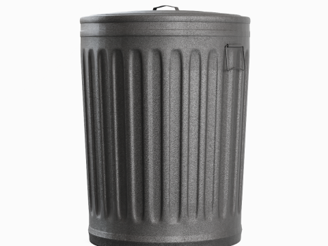 Steel Trash Can 03 3D-Modell