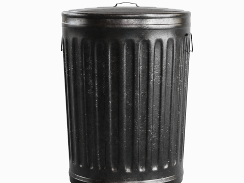 Steel Trash Can 05 3Dモデル