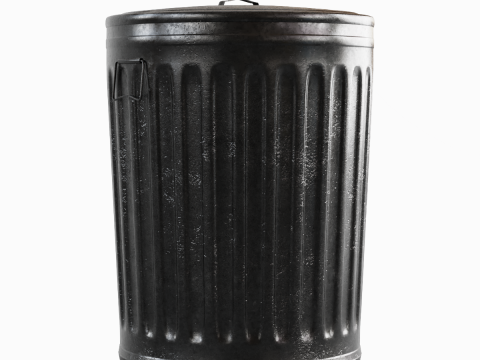 Steel Trash Can 05 3Dモデル