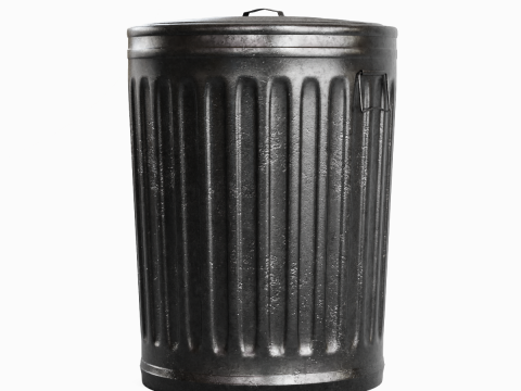 Steel Trash Can 05 3Dモデル