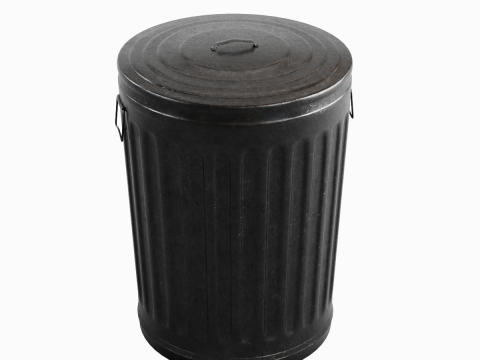 Steel Trash Can 05 3Dモデル