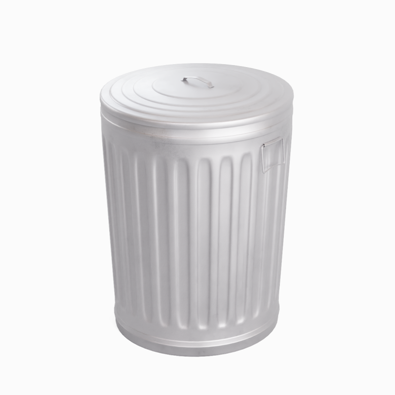Steel Trash Can 07 3D Model .c4d .max .obj .3ds .fbx .stl .blend