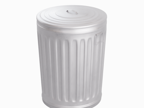 Steel Trash Can 07 3Dモデル