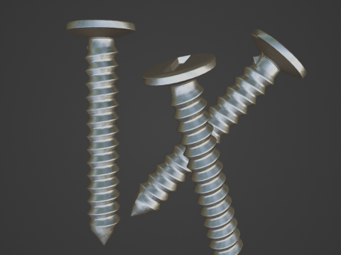 Aluminium Screw 01 3Dモデル