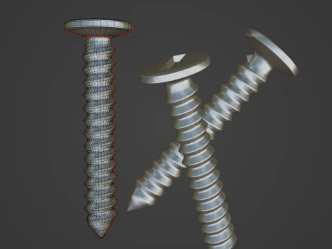 アルミネジ01 3Dモデル