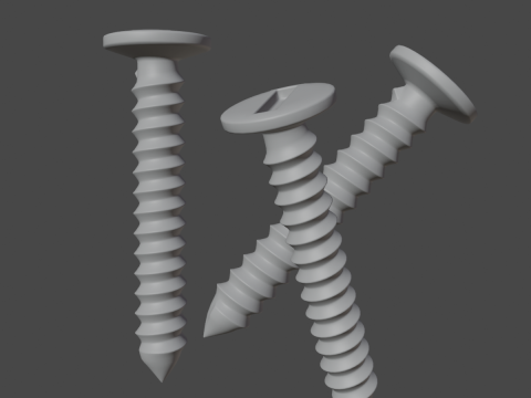 Aluminium Screw 01 3Dモデル