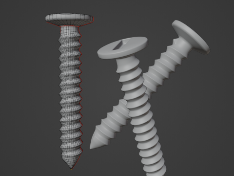 Aluminium Screw 01 3Dモデル